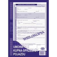 DRUK 650-1 UMOWA KUPNA-SPRZEDAŻY POJAZDU WIELOKOPIA