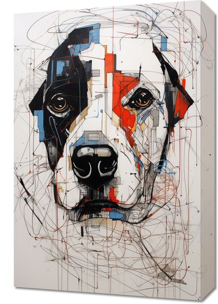 Obraz 40x60cm Przyrysowany Psiak zdjęcie 1