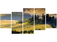 70CM 150CM OBRAZ 5 ELEM GOSPODARSTWO TOSKANII ŚCIENNY