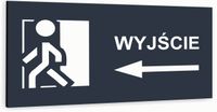 Tabliczka informacyjna ATRACYTOWA aluminiowa WYJŚCIE NADRUK UV