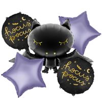 Zestaw balonów foliowych Halloween Nietoperz, fioletowo-czarny