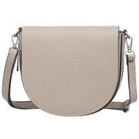 VERA PELLE torebka damska skórzana listonoszka z klapą V574 j.beżowa