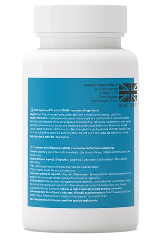 NAVIGATOR Witamina E 400 IU 60 kaps na Arena.pl