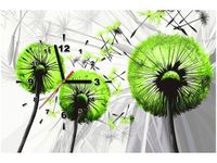 60CM 40CM ZEGAR OBRAZ DMUCHAWCE KOLORZE LIMONKI DRUK PŁÓTNO RAMA