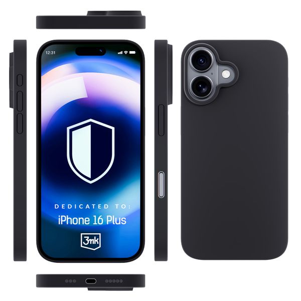 apple iphone 16 plus - 3mk hardy silicone magcase graphite zdjęcie 2