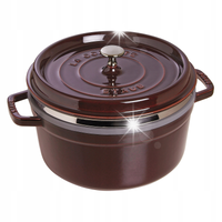 Staub La Cocotte Garnek żeliwny okrągły z wkładem 5.2 ltr, grenadynowy