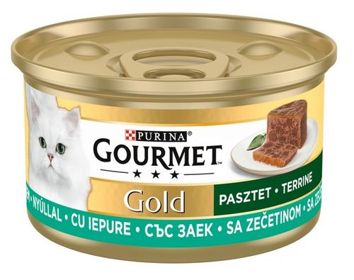 Pyszna karma dla kota z dodatkiem witamin - Gourmet Pasztet z królika 85g na Arena.pl