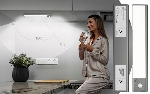 BOSTE LAMPKA LED NOCNA Z CZUJNIKIEM RUCHU I ZMIERZCHU MAGNETYCZNA AUTO na Arena.pl