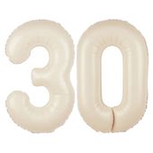Balony foliowe liczba 30 kremowy 100 cm