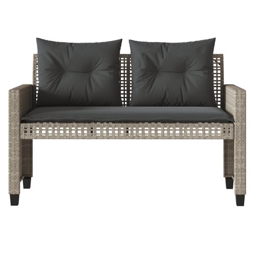 4-cz. zestaw wypoczynkowy do ogrodu, z poduszkami jasnoszary na Arena.pl