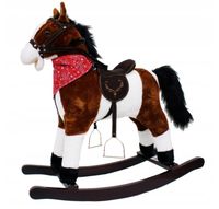 ŚPIEWAJĄCY KOŃ NA BIEGUNACH 74cm DUŻY BUJANY KONIK