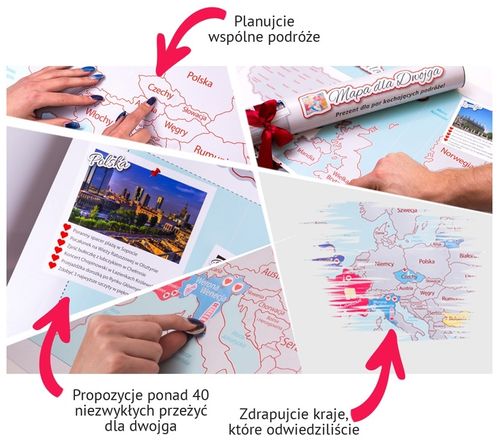 MAPA EUROPY DLA DWOJGA - ZDRAPKA DLA PAR na Arena.pl