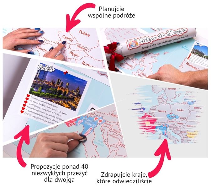 MAPA EUROPY DLA DWOJGA - ZDRAPKA DLA PAR zdjęcie 2