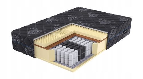 Materac 160x200 DARK exclusive H3 pocket stref MASUJĄCY kokos 24cm HEISBERG na Arena.pl