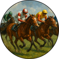 Opłatek na tort Urodziny Wyścig Konny Zawody Jeździeckie Koń Konie