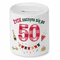 Skarbonka Prezent Na Urodziny 50 50Te 50-Te Z Nadrukiem Ze Zdjęciem