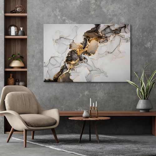 Obraz Do Sypialni Wzór MARMURU Abstrakcja Styl Glamour 30cm x 20cm na Arena.pl