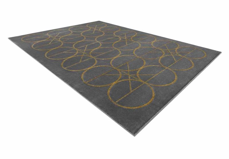 RUG/LU/ESTEMA/CIRCLES/GRAPHITE+GOLD/160x220 zdjęcie 2