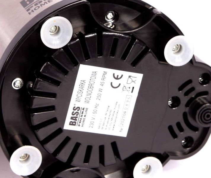 WYCISKARKA WOLNOOBROTOWA DO SOKÓW, sokowirówka wolnoobrotowa, srebrna zdjęcie 9