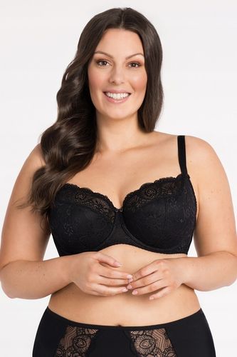 Doskonały Biustonosz półusztywniany GORSENIA K357 BLANCA czarny na Arena.pl