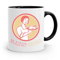 Kubek Czarny Dla Najlepszego Kucharza Kucharki Z Nadrukiem Ze Zdjęciem