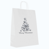 Torby świąteczne duże 32 x 12 x 41 cm choinka