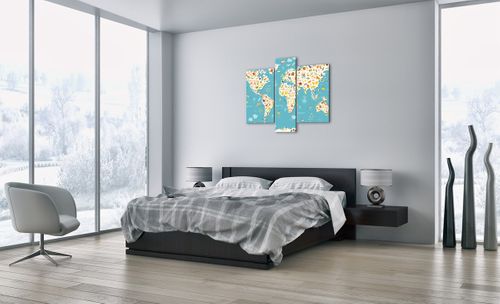 Obraz Na Płótnie - Mapa Kontynent - 95X80 Cm - Cb95X80-3106 na Arena.pl