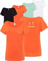 T-shirt damski koszulka TWÓJ WŁASNY HAFT LOGO firmowa reklamowa 5 sztuk