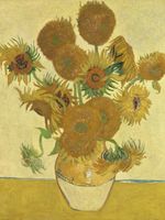 Plakat 60x80cm  Słoneczniki, Van Gogh Vintage do Salonu