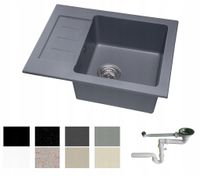 ZLEWOZMYWAK ZLEW GRANIT 8 kolorów 58x44 + SYFON