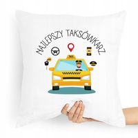 Poduszka Prezent Dla Najlepszego Taksówkarza Z Nadrukiem Ze Zdjęciem