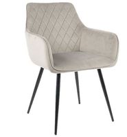 Krzesło tapicerowane kubełkowe romby do jadalni salonu Maria szare