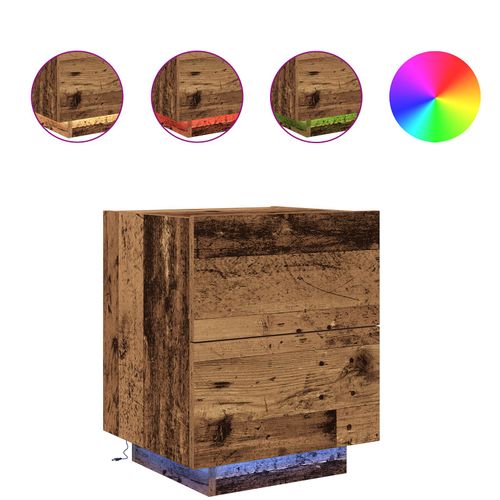 Szafka nocna  z oświetleniem LED Stare drewno 45x40x55 cm na Arena.pl