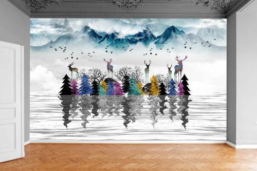 Fototapeta WZGÓRZE WE MGLE LAS GÓRY 300x210 na Arena.pl