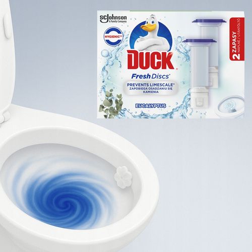duck fresh discs eucaliptus - żelowy krążek do toalety 72ml (2 x 36ml) na Arena.pl