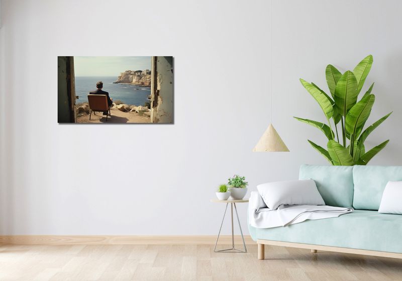 Obraz 90x50cm Samotna Nadmorska Konfrontacja zdjęcie 2