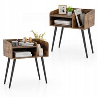 Stolik Costway 50 x 32 x 58cm odcienie brązu