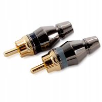 2 x Sinuslive CS Premium wtyk montażowy na przewód kabel CINCH / RCA 2szt