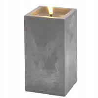 Świeca LED 8x12.5 imitacja marmuru z realistycznym efektem płomienia