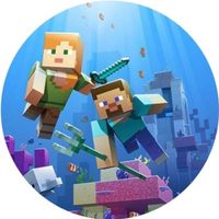 Opłatek na tort Urodziny Minecraft Klocki Gra Piksel