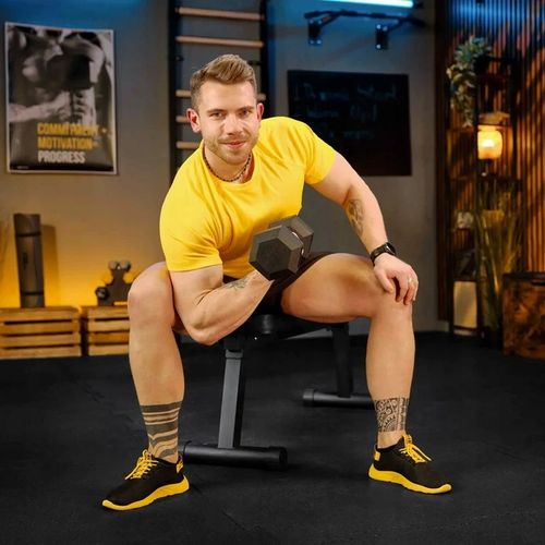 Hantla hex hantel żeliwny do ćwiczeń gumowany żeliwny 17,5kg Trex Sport na Arena.pl