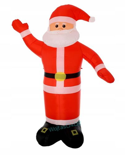 DMUCHANY MIKOŁAJ 1,2M GWIAZDOR LAMPKI choinkowe LED sople choinka ozdoby na Arena.pl