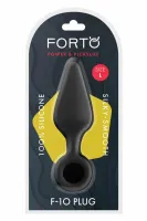 forto f-10 silikonowy stożkowy plug z uchwytem large czarny
