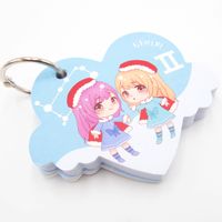 Mini notes notesik na breloku znak zodiaku BLIŹNIĘTA