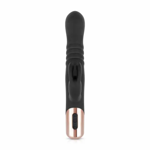 rosy gold rabbit thrusting system black - 10 trybow, silikon, usb na Arena.pl