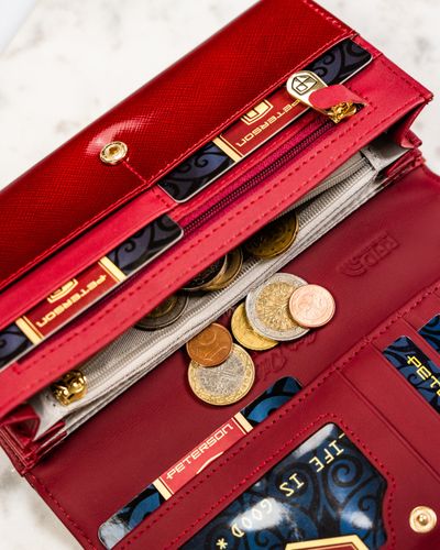 portfel damski skórzany ptn ph27-1-saf-1963 red na Arena.pl