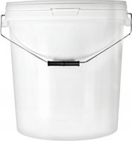Wiadro na żywność 30L Białe z rączką i pokrywą