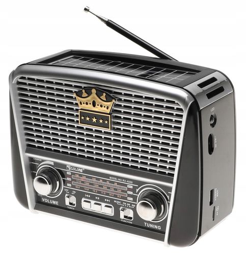 Radio RETRO Przenośne SOLARNE Głośnik Latarka MP3 USB Solar BLUETOOTH 777 na Arena.pl
