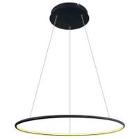 Biurowa LAMPA wisząca SLIM/000062/4000/B MDECO okrągła OPRAWA zwis LED 22W 4000K ring czarny