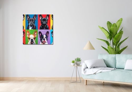 Obraz 70x70cm Buldogi Francuskie na Arena.pl
